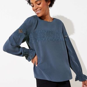 NWT Loft Lace Yoke Blouse